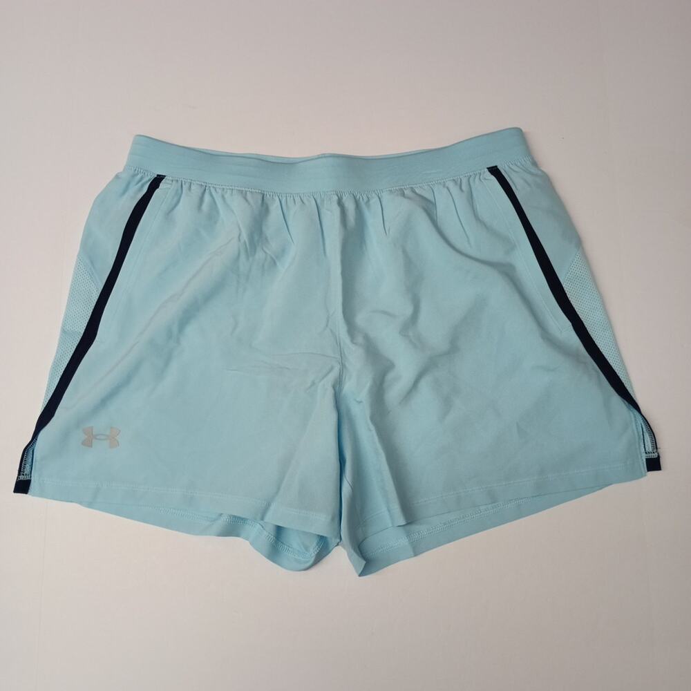 Under Armour Shorts Men's Size XL Blue Fitted Launch 5" Ins‎